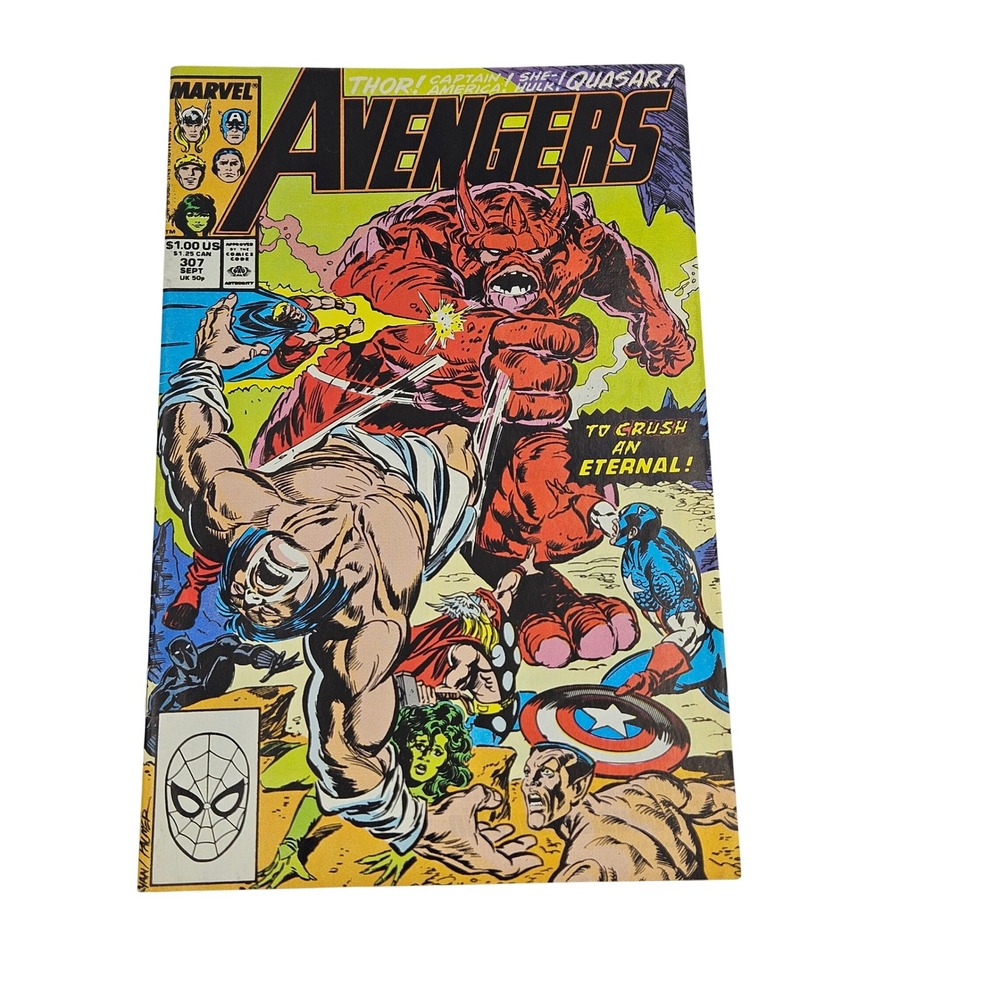 Marvel Avengers #307 Comic Book 1989 Thor Captain America Quasar‎ Eternal